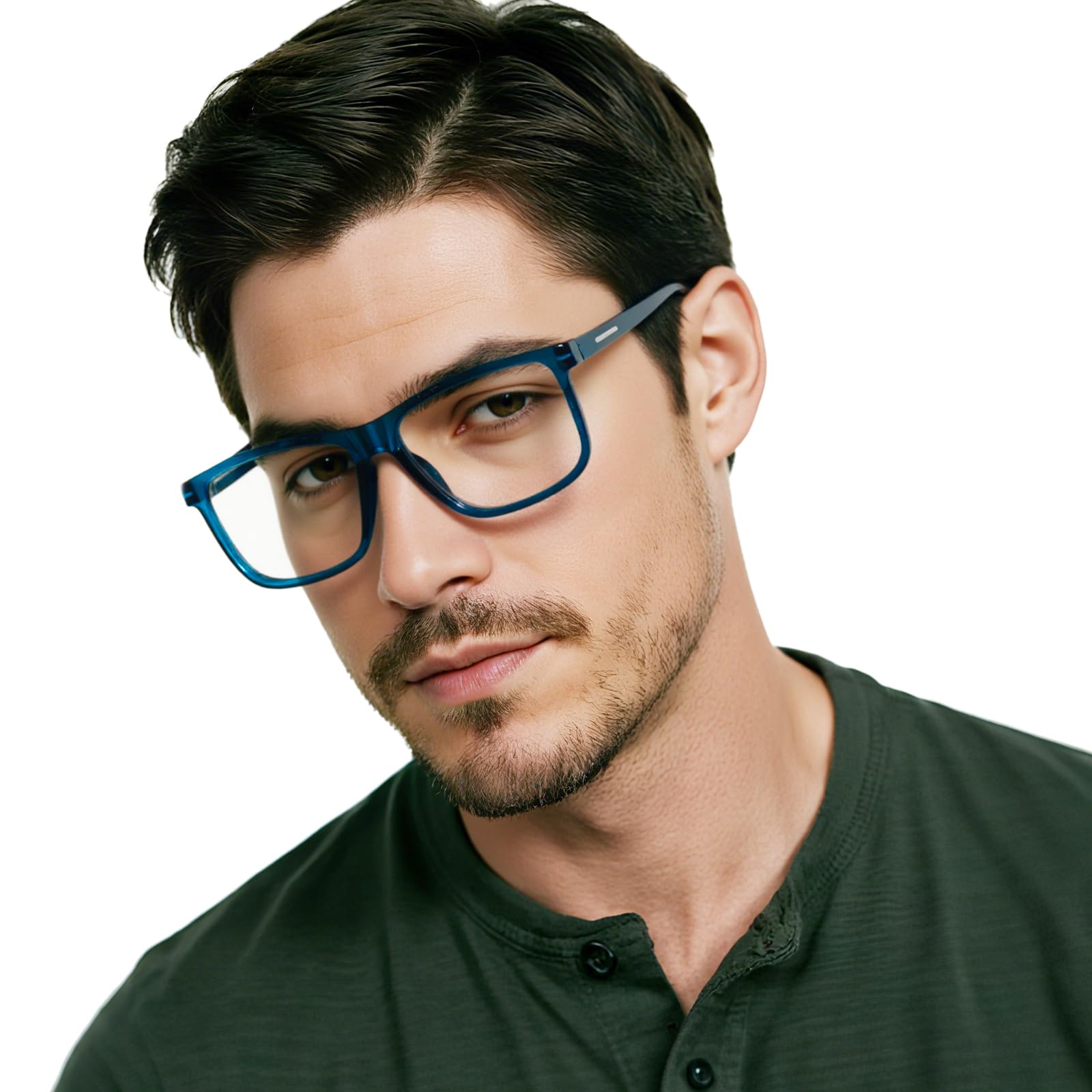 Mare Azzuro Men's Blue Extra Large Reading Glasses 1.75 Oversized Fashion Square Readers Wide Face（ Tortoise, 175