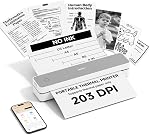 HPRT Inkless Portable Printer Wireless for Travel,Thermal Printer Supports 8.5" x 11" US Letter&A4&A5,Compatible with iOS,Android, Laptop, MT620,203 DPI,Black