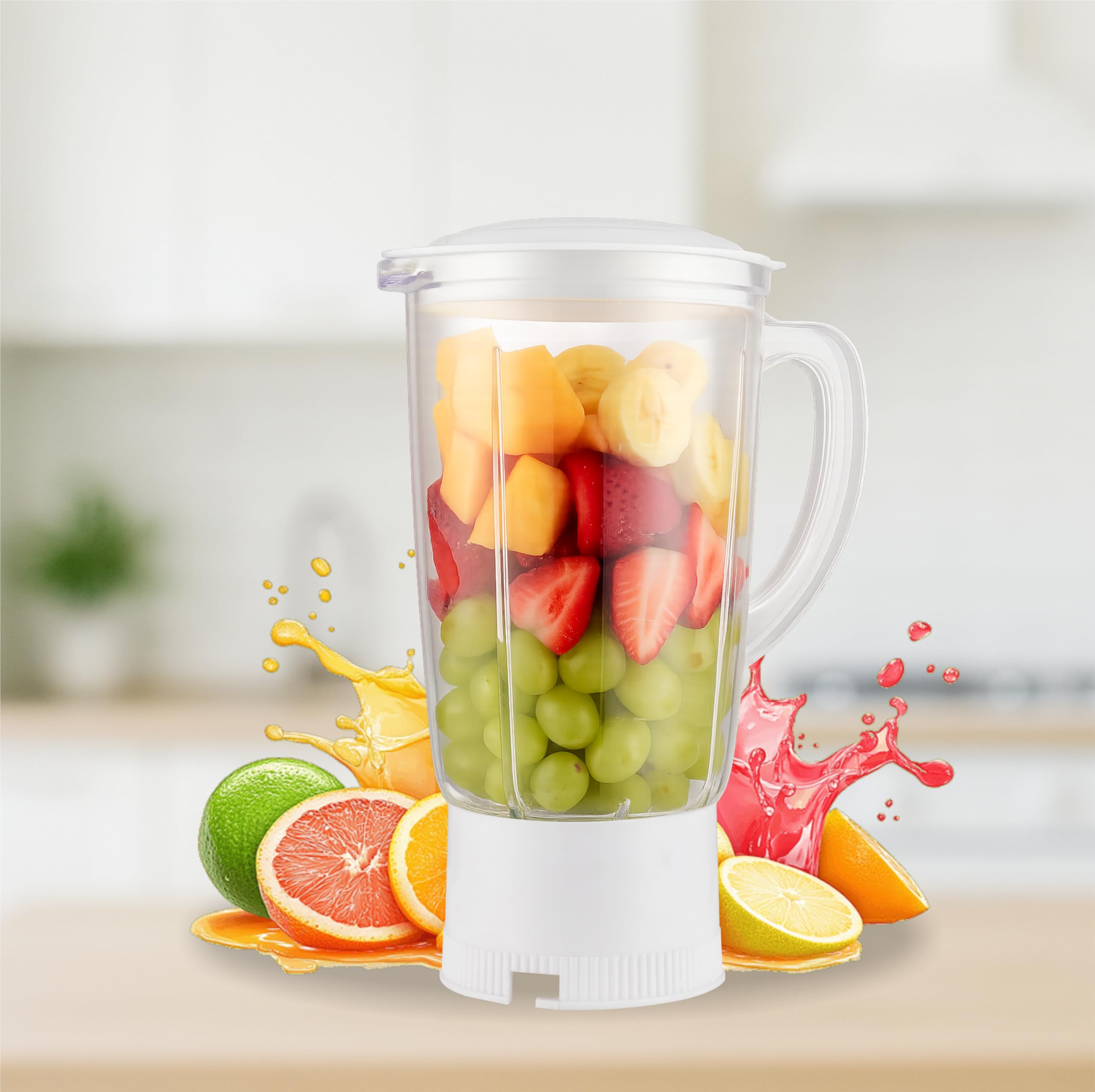 NISSAN HOME APPLIANCES Premium Strong Polycarbonate Juicer Mixer Jar | Durable & Lightweight | Compatible with Most Juicer Mixer Grinders | JMG | Ideal For Juicing, Mixing and Blending (1500 ml)-image-3
