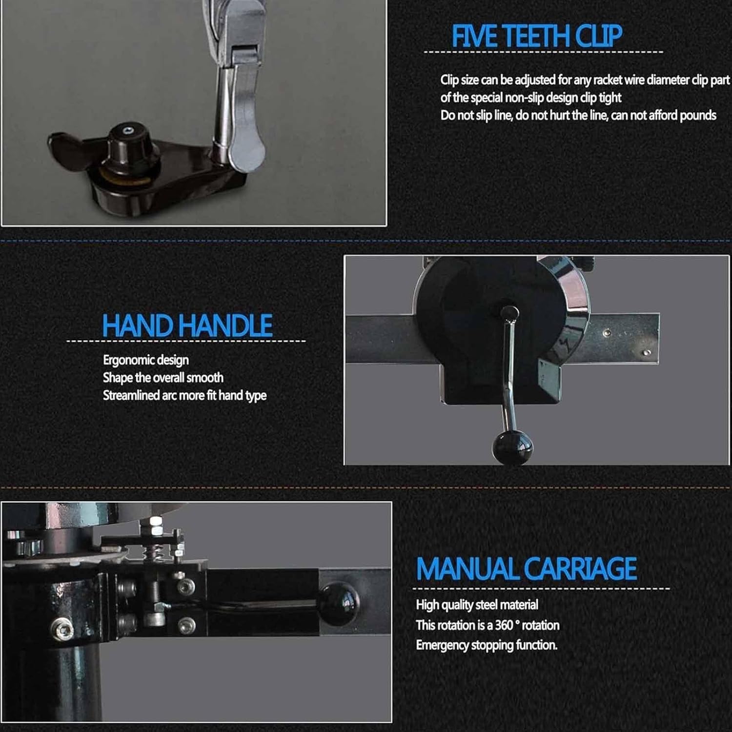 Table stringing Machine, Badminton Racket stringing Machine, Manual stringing Machine, Tennis Racket stringing Machine 360 ​​Degree Rotation