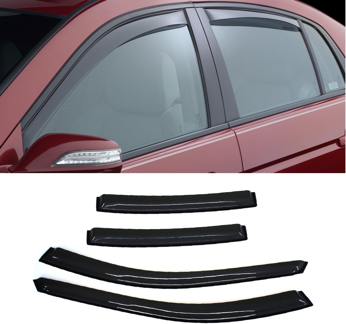 4pcs for 2004-2008 TL 4-Door Sun Rain Guard Window Visors