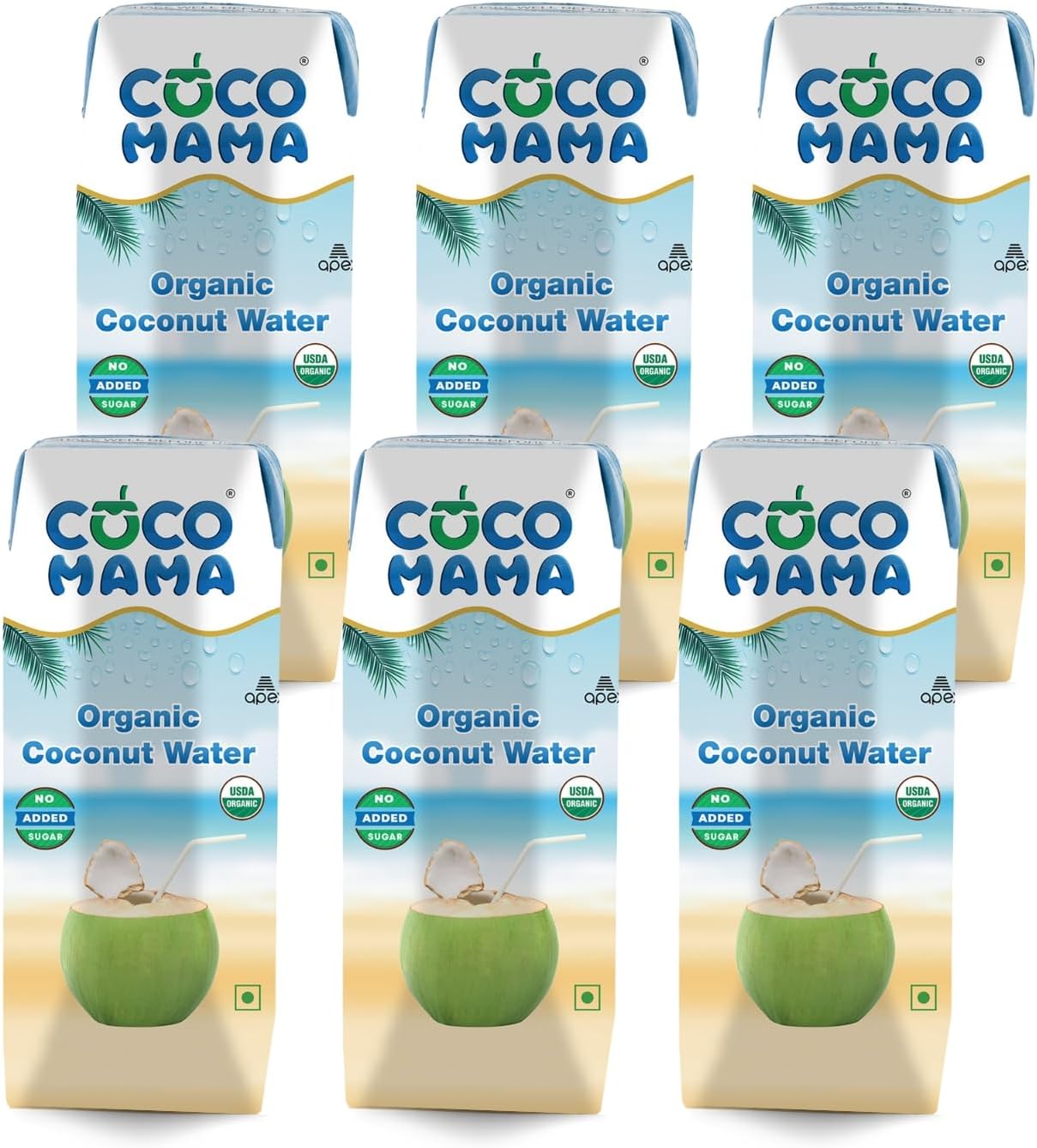 Organic Coconut Water, 250ml| Pack of 6| Enriched With Electrolytes & Anti-Oxidants| Pure & Refreshing Coconut Water| No Added Sugar, Preservative & Flavour| Naturally Gluten Free