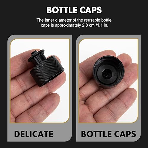 Miniatura 9 de Healvian Tapas de botellas deportivas Tapa de mano para botellas de gotero 1.102 in Diámetro exterior Sellado