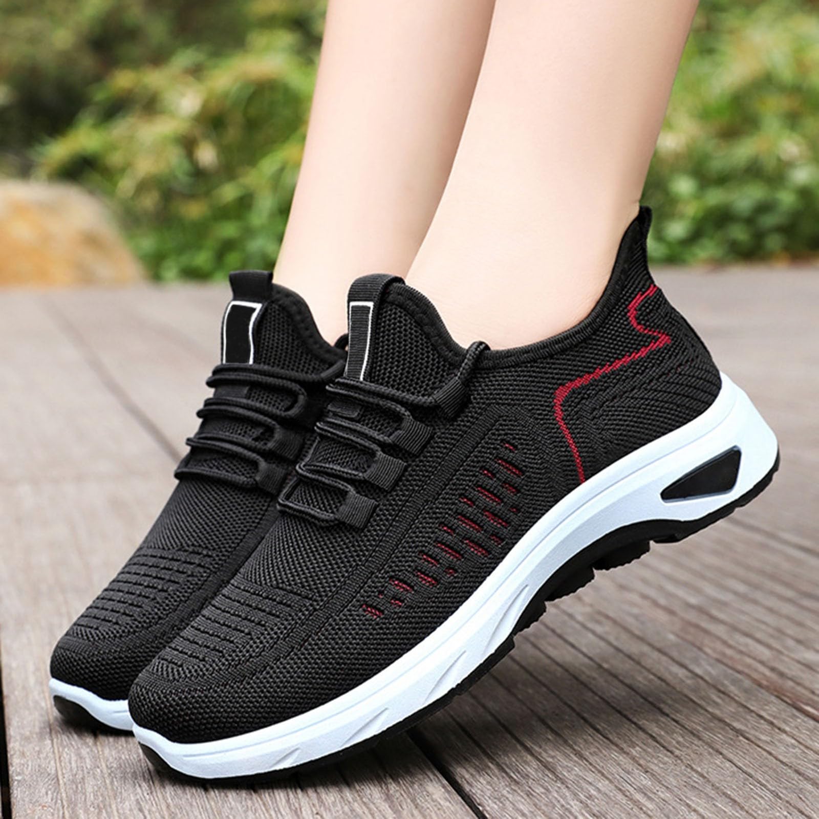 Zapatillas Deportivas Para Mujer Ligeros Clasico Moda Sneakers Slip on Antideslizante Pretty Zapatos Deportivos Sin Cordones Casual Transpirables Calzado Malla Barefoot Entretiempo Para Correr Running