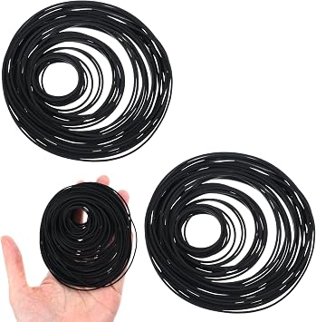 150pcs VCR Belt,Black Rubber Cassette Drive Belts, Record Player Belt Replacement 20-120mm, Repair Hybrid Flat Replacement CD Drives Belts, for DVD CD LD VCR Repeater Drive 1mm Width