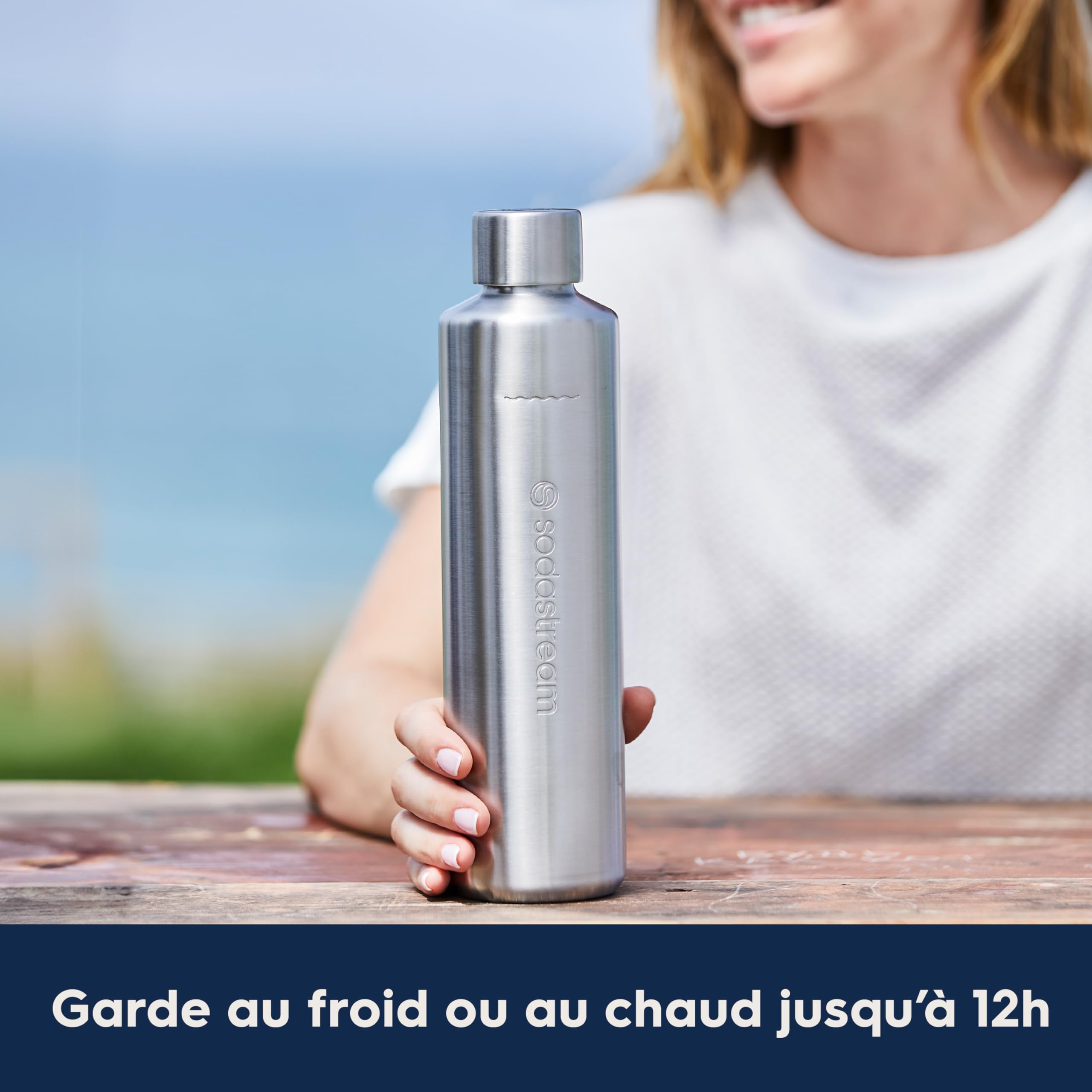 Gourde Isotherme SODAWAVE Pour SodaStream Crystal – 620 Ml, Sans Fuite, Double Paroi – Idéale Pour Vos Déplacements (noir)