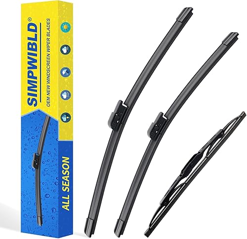 Vista 108 de SIMPWIBLD 3 limpiaparabrisas de repuesto para Hyundai Santa Fe/2013-2016 Mazda CX-5/2001-2007 Toyota Corolla 2007-2012, repuesto de equipo original