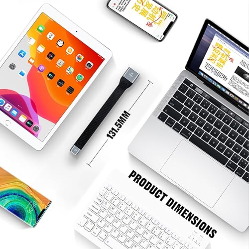 Miniatura 2 de Cable adaptador USB C a USB 3.1, adaptador USB C hembra a USB hembra, adaptador USB C hembra de 10 Gbps a USB A hembra adaptador suave plano corto