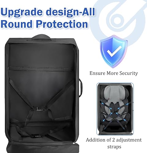 Miniatura 4 de Bolsa de viaje para asiento de automóvil mejorada para avión con ruedas, bolsa de viaje para asiento de automóvil para avión, bolsa de viaje para