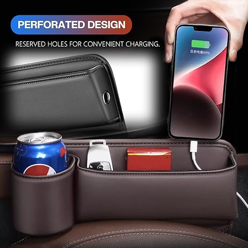 Miniatura 7 de 2025 Nuevo organizador de espacio para asiento de automóvil, relleno de espacio para asiento de automóvil con portavasos y almacenamiento para