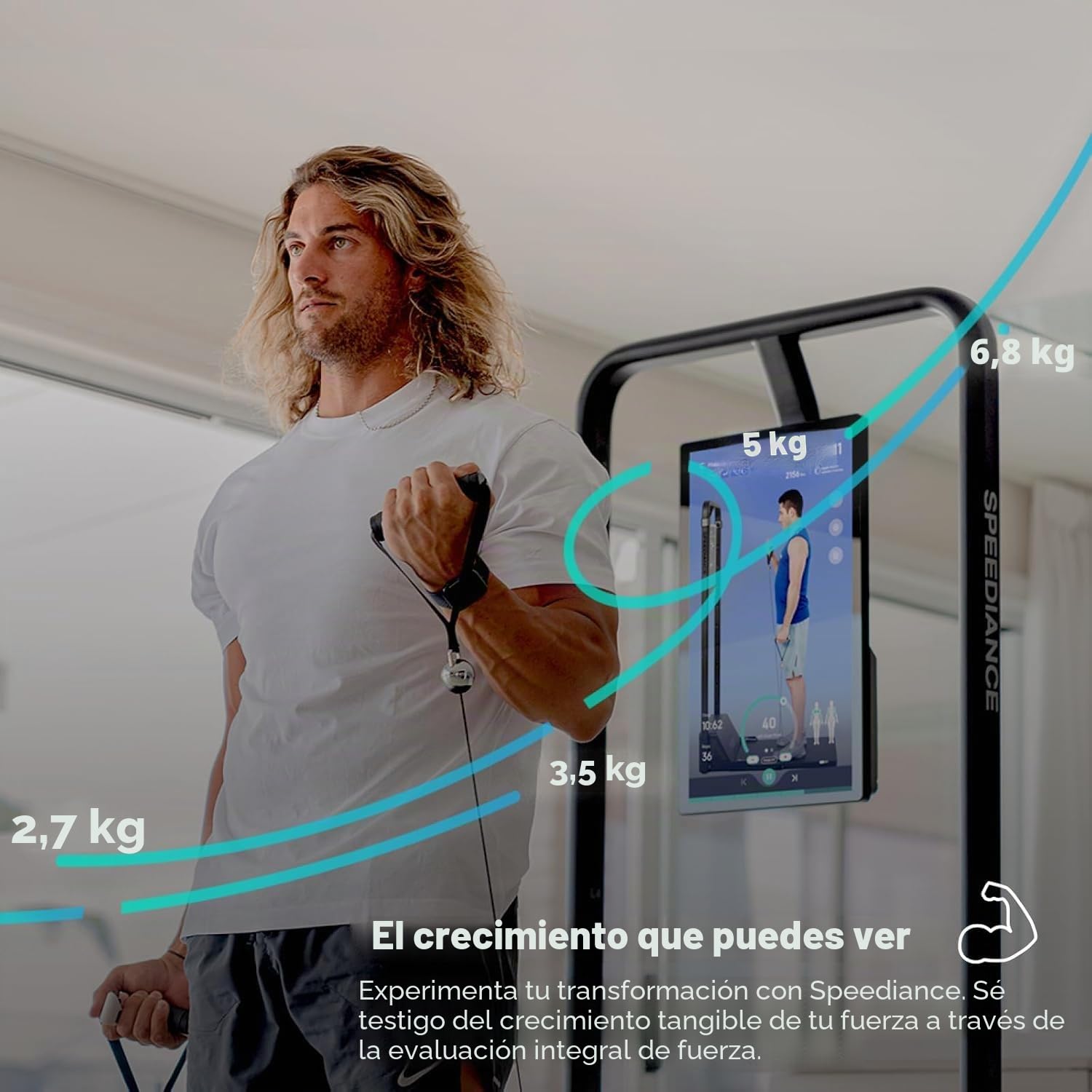 Speediance Gimnasio Inteligente Todo en uno, Equipo de Entrenamiento de Fitness Inteligente, máquina de Entrenamiento de Resistencia Total del Cuerpo, máquina de Entrenamiento de Fuerza