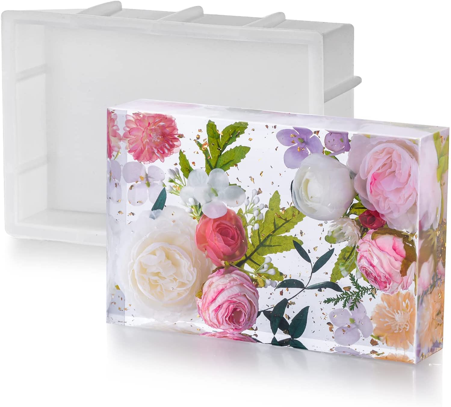 EKTA STATIONERY ? Creative Large Shape Deep Casting Silicone Mould Epoxy and UV Resin Silicone Mould Flower Preservative Mold for Resin Art,Wedding Tray Set of -1 PC (Rectangle 6X9 INCH-50MM Depth)