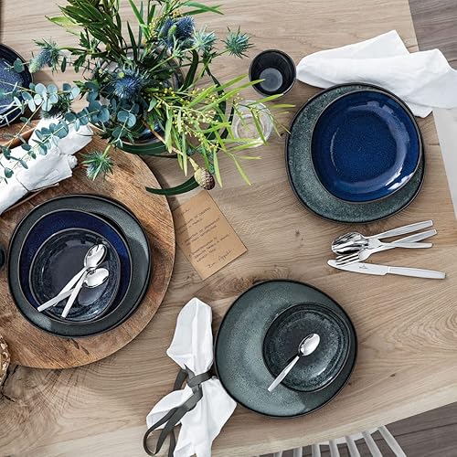 Miniatura 6 de like. by Villeroy & Boch Lave Gris Collection - Plato llano, gres, 11 pulgadas de diámetro, apto para lavavajillas y microondas