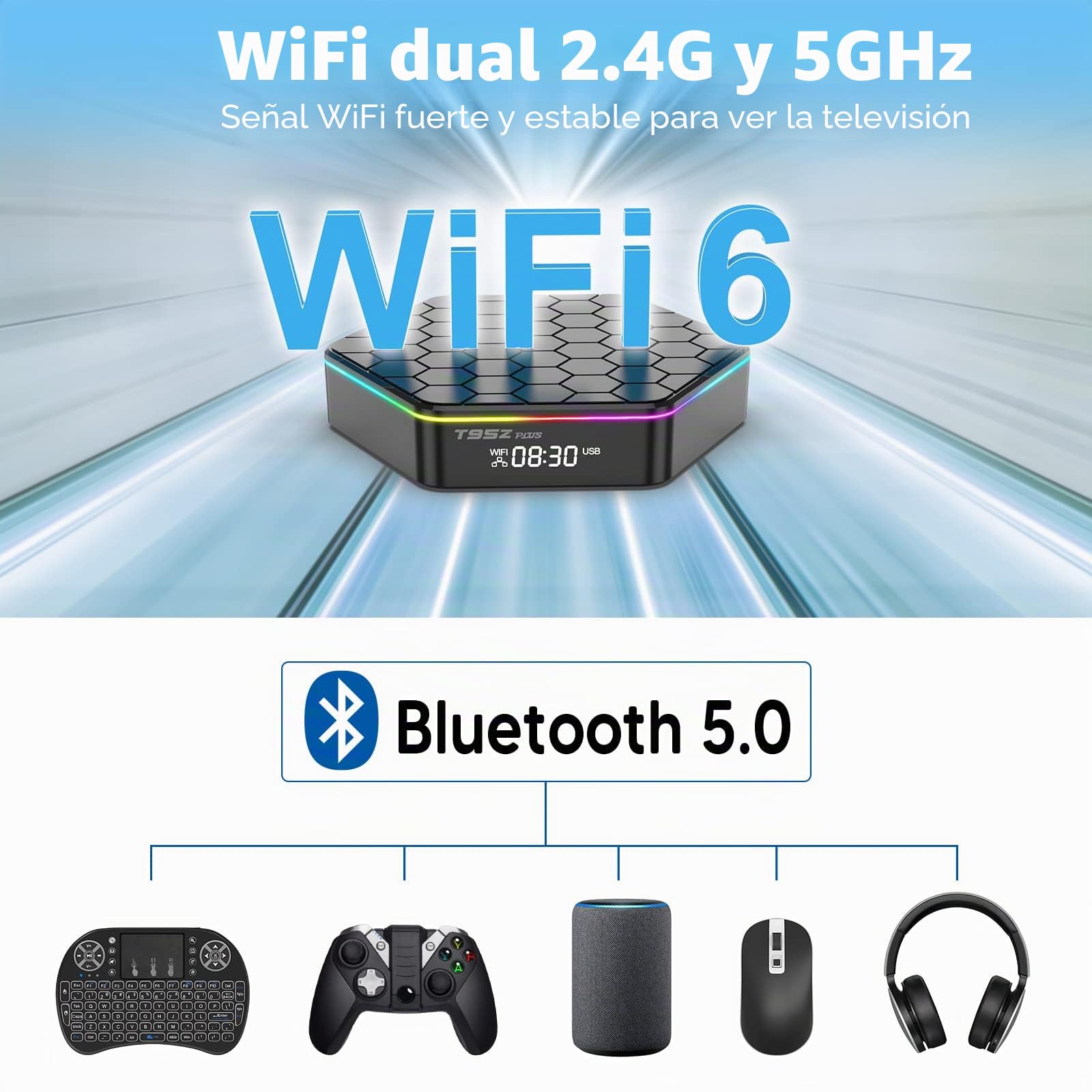 Android 12.0 TV Box, 4GB RAM 32GB Android Box ROM Allwinner H618 Quad Core 64-bit Support HD 6K/ 3D/ H.265 Ethernet 2.4/5G Dual WiFi BT 5.0