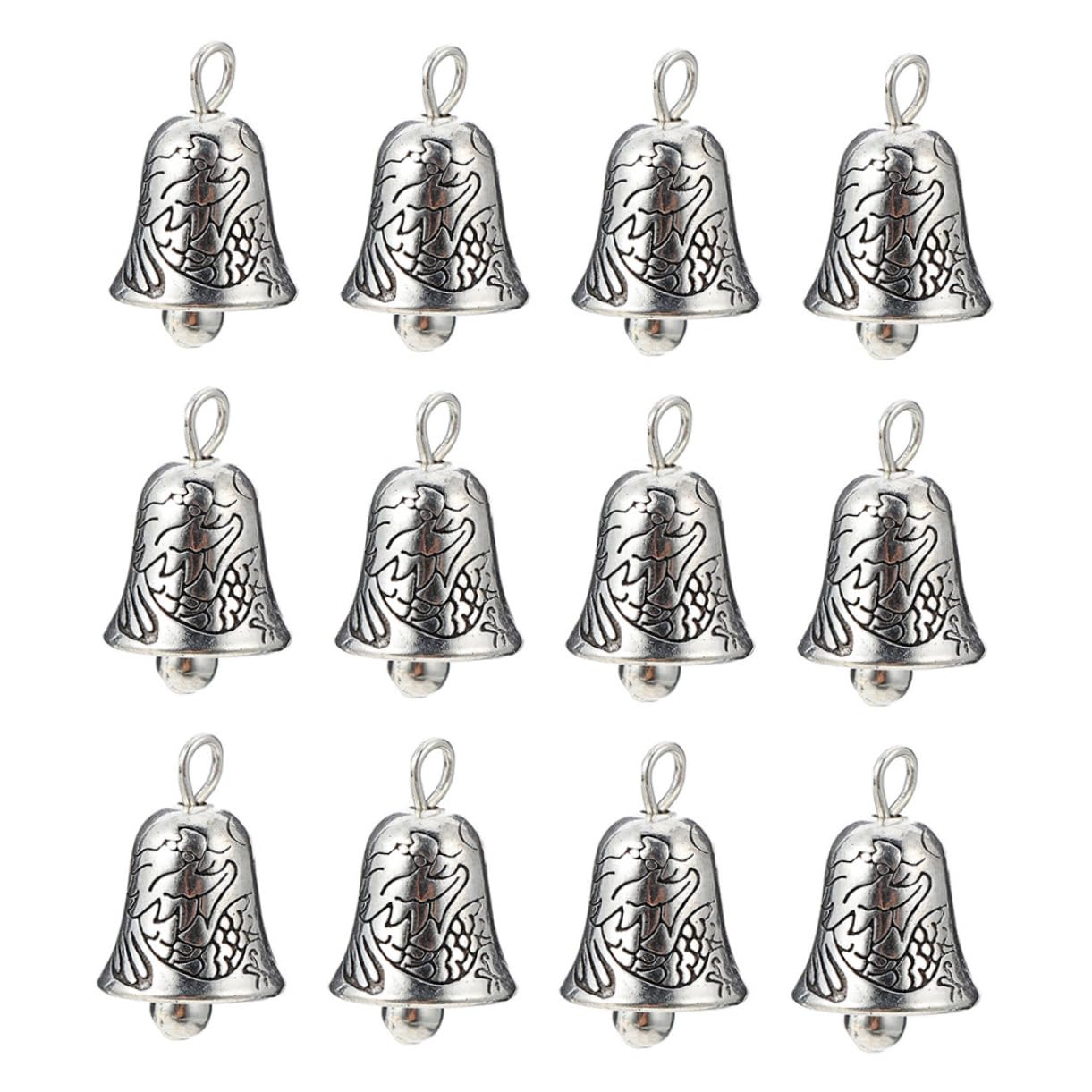 HOODANCOS 30Pcs Alloy Bells for DIY Crafts Small Decorative Pendants for Jewelry Making Bracelets Necklaces Home Decor Vintage Design Bells for Craft Projects