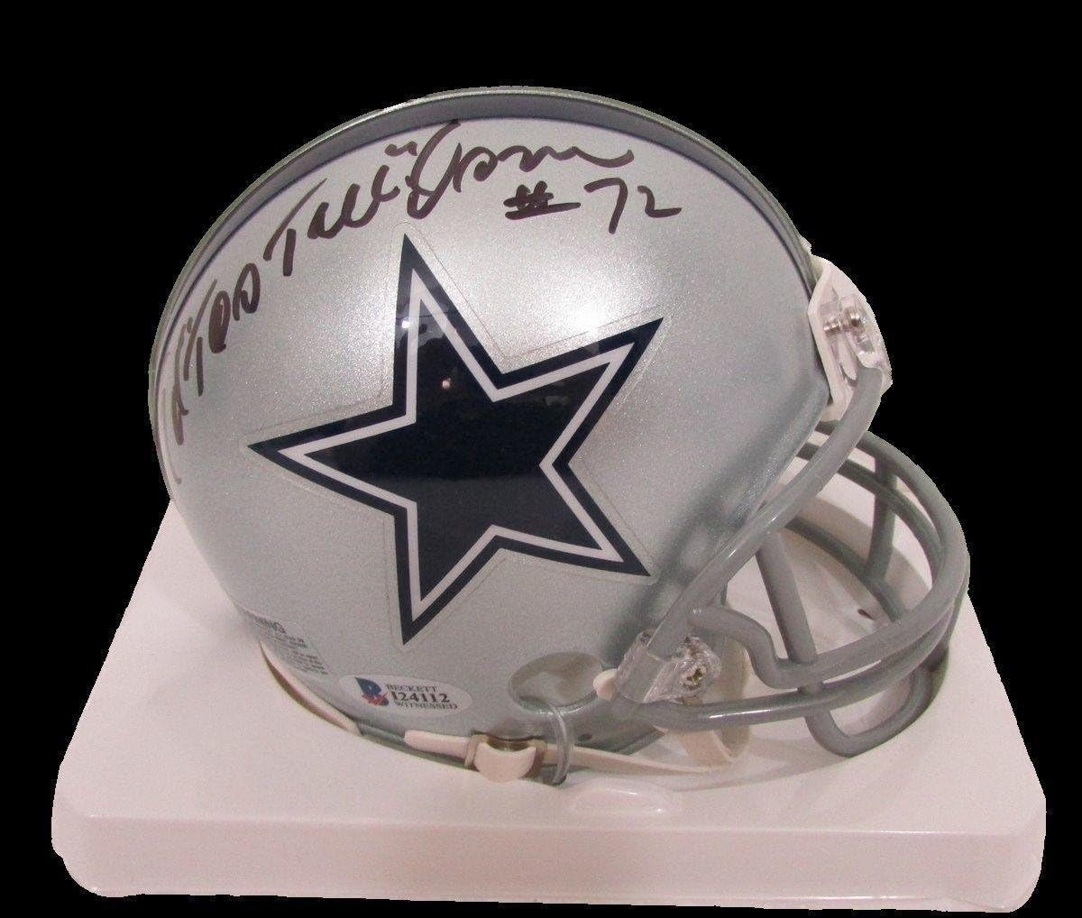 Ed "Too Tall" Jones Dallas Cowboys Autographed/Signed Mini