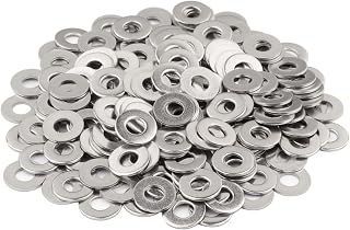 Lordhardware 200 Pack 10# SAE Flat Washers 1/2" OD 304 Stainless Steel - Corrosion Resistant Metal Washers for Automotive & DIY