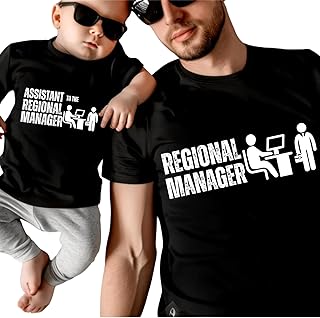 RIVER BOUTIQUE Regional Manager and Assistant Matching T-Shirts,Regional Manager and Assistant to the Regional Manager Shirt, The Office, 1st Matching Kids Shirt,Fathers Day Gift,Matching Father Son Shirt,Assistant to the Regional Manager Shirt and Regional Manager Shirt, New Dad Gift, Matching Father Son Outfit, Daddy and Me Tees,Regional Manager Shirt, Dad and Son Matching T-Shirt, Assistant To The Regional Manager Tee, Fathers Day Gift, Funny Family Shirt,Father Daughter Shirts, Fathers Day Gifts,Couple Matching Shirt,Honeymoon Shirts,Bride Party Tshirts
