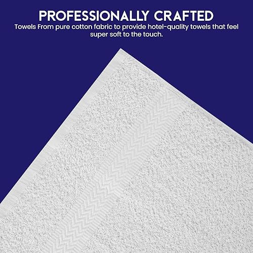 Miniatura 4 de Linteum Textile - Juego de toallas de 12 piezas, 20 x 40 pulgadas, 100 % algodón de alta calidad, toallas de salón, spa, piscina y gimnasio, secado