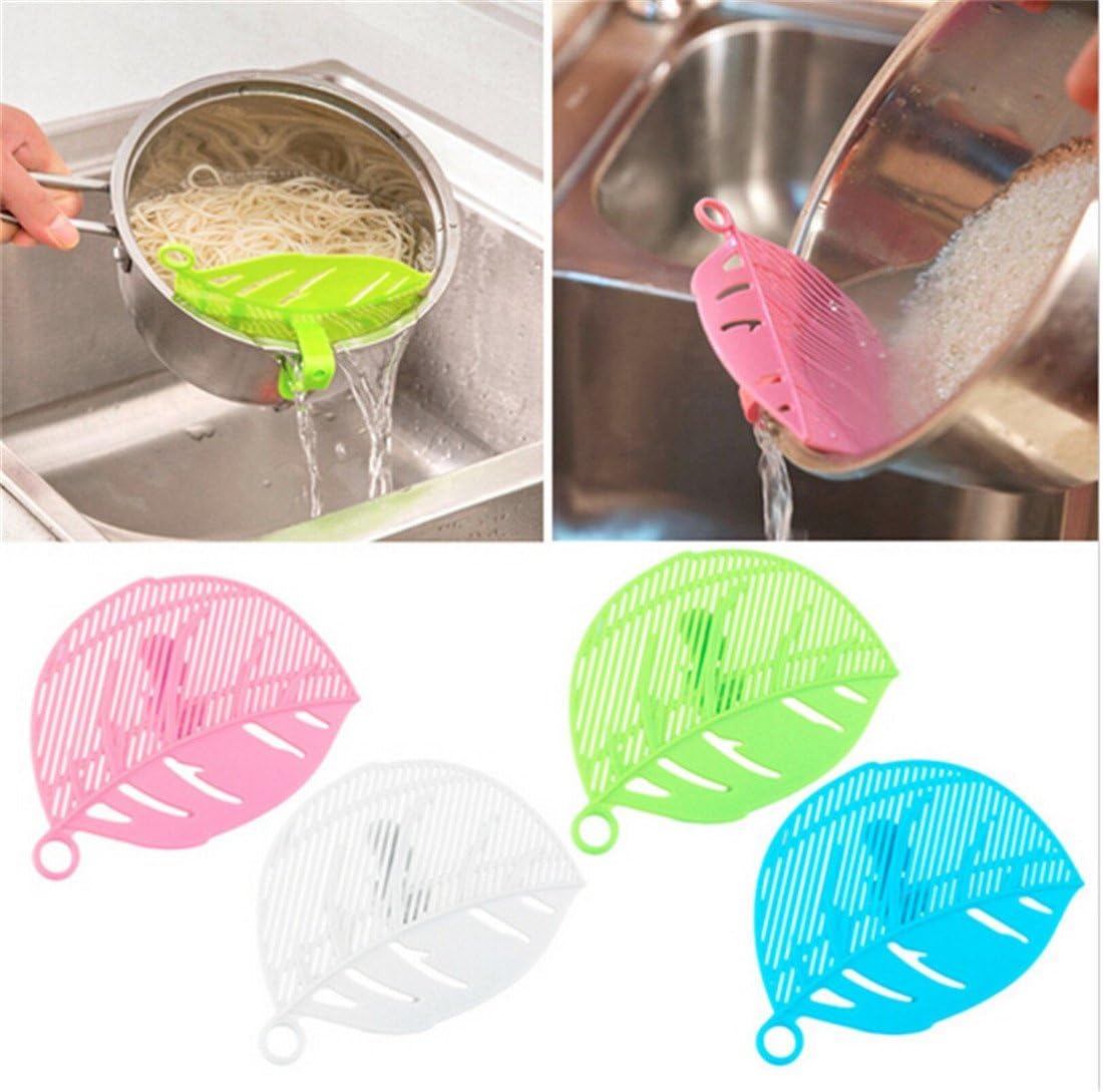 Albeey Durable Rice Wash Sieve Beans Pea Cleaning Gadget Kitchen Clips Tools (Blue)