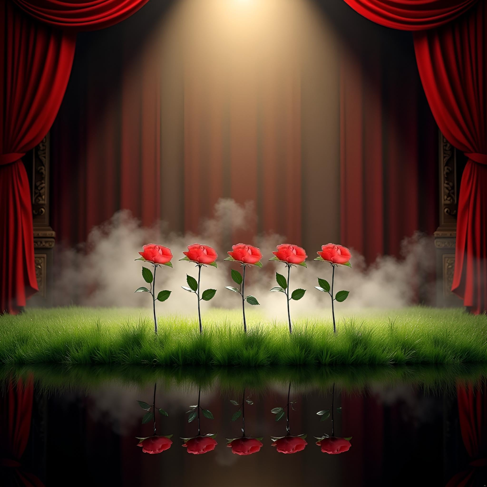 Wpppan 5 Pcs Red Folding Rose/Rose Appearing Magic Tricks Flower Appearing Close Up Stage Street Magic Accessories,Novelty Magic Kits and Gag Kits - Image 4