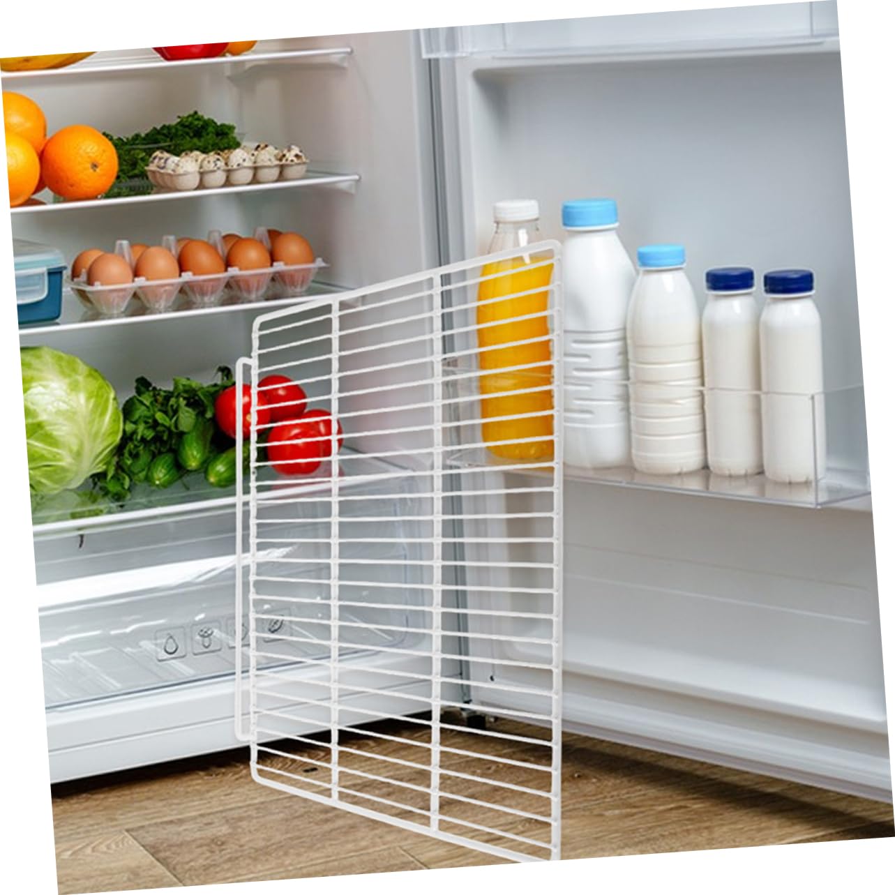 Metall Gefrierschrank Regaltrenner 45x38cm Drahtregal Für Kühlschrank Und Gefrierfach Stabile Kühlschrankablage Zur Platzoptimierung Und Universellen Aufbewahrung