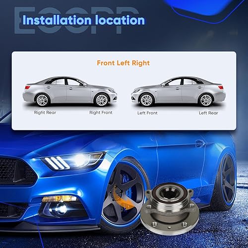Miniatura 6 de ECCPP Cojinete de rueda y conjunto de cubo para VW para escarabajo CC para golf para GTI para Jetta para TIGUAN para Audi TT A3 Bujes de rueda 5