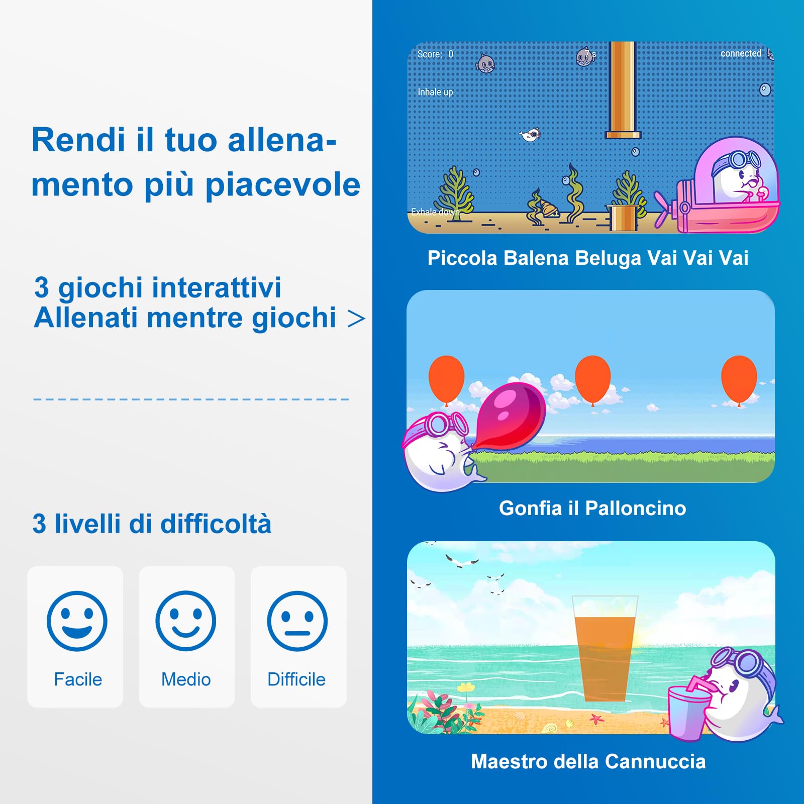 Allenatore polmonare con app, respiratore per polmoni con manometro elettrico e boccaglio di prova e custodia da viaggio | Attrezzo per l'allenamento polmonare migliore | 6 livelli di resistenza | App
