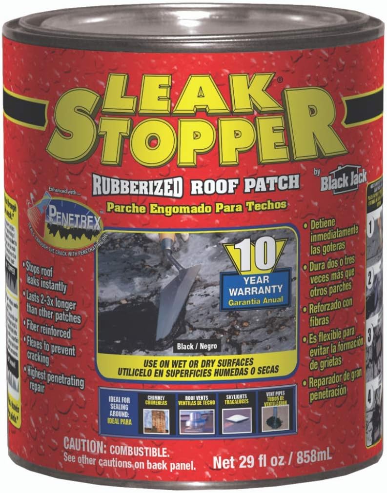 Rubber Flexx Liquid Rubber Coating - Seal & Waterproof Protection – for Boats, Roof, Tents, Machinery, Buildings, Interior, Exterior – 1 Quart Black