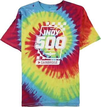 INDY 500 Mens Tie-Dye Graphic T-Shirt 