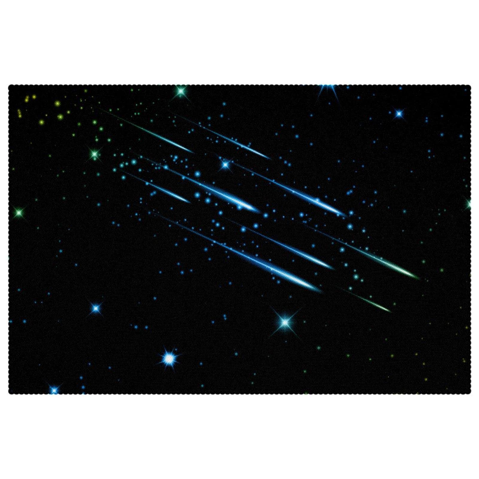 Set de table antidérapant et résistant à la chaleur lot de 6 motif étoiles