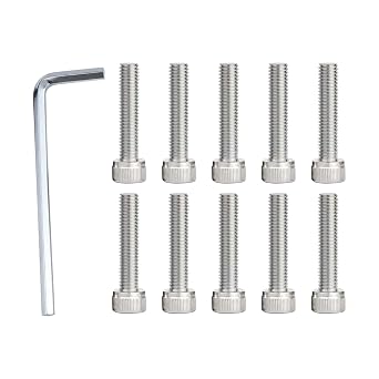 10-Pack Fuel Wheel Center Cap Screws with Adapter Tool for 1001-63-B, 1001-63B, 1001-63GB