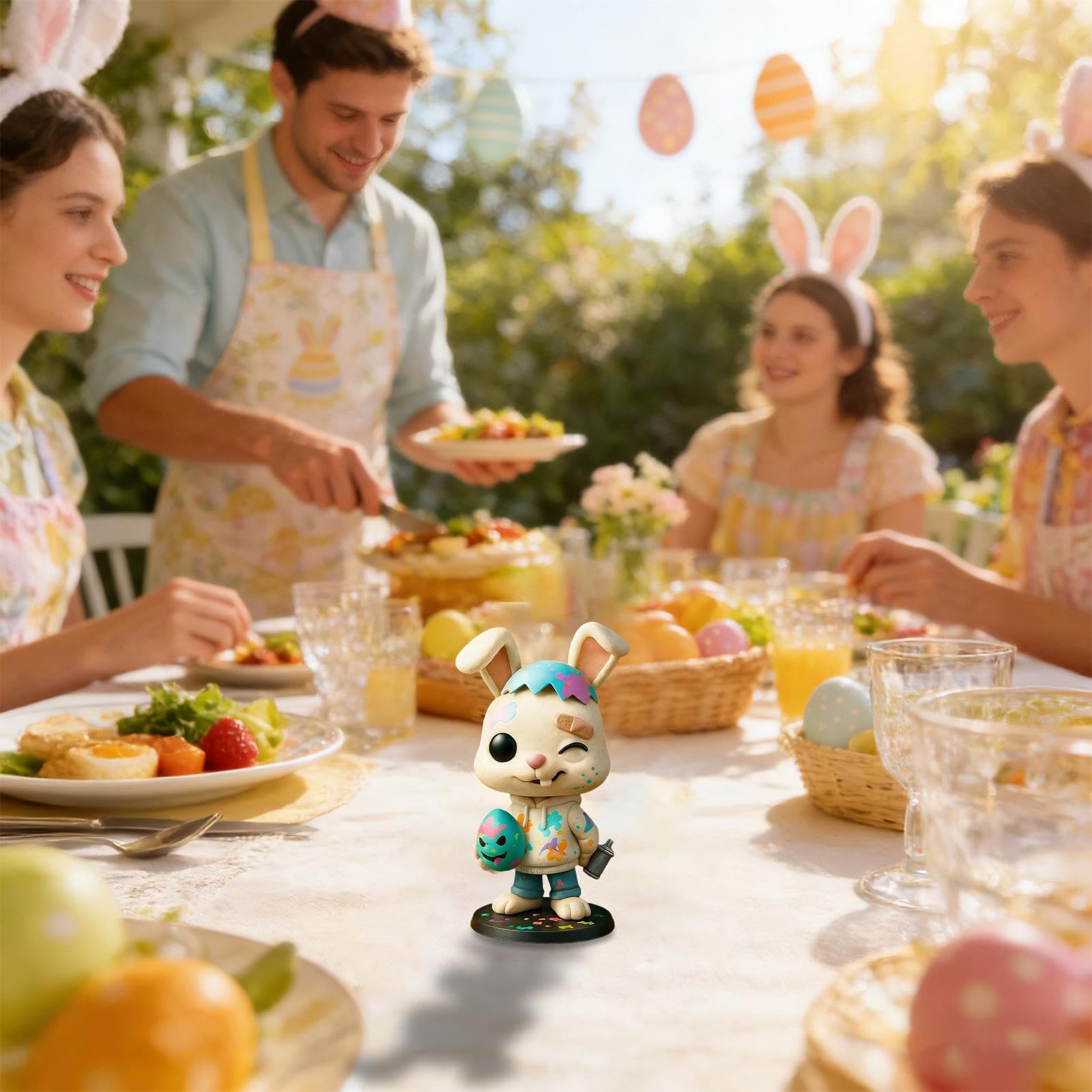 Figurine di Coniglietti Pasquali Piccole Decorazioni Festive