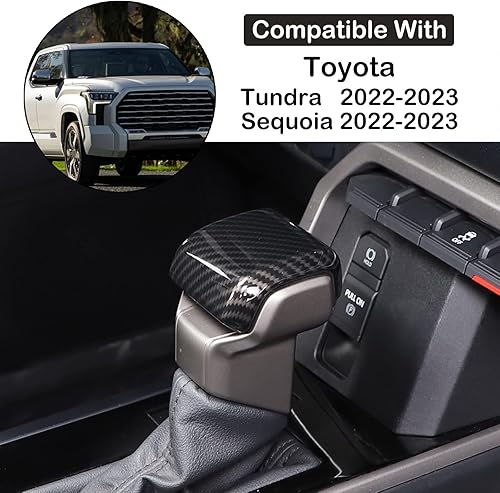 Miniatura 3 de Aunginsy Funda protectora para palanca de cambios de coche para freno de mano compatible con Toyota Tundra 2022+, Sequoia 2023+ y Tacoma 2024+,