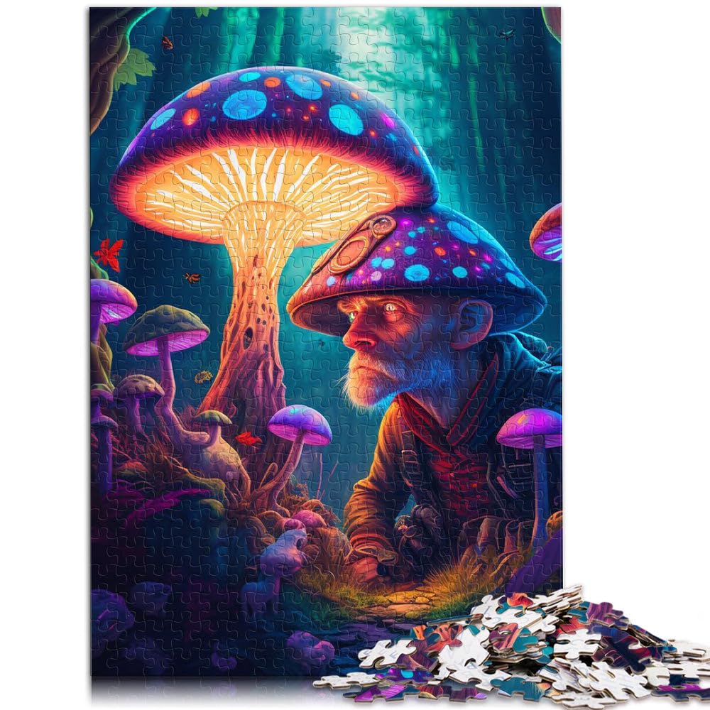 Adulti Puzzle Regali Fungo vecchio uomo 2000 pezzi puzzle per adulti 70 x 100 cm Grigio Card Puzzle adatto per adulti Jigsaw Puzzle - Gioco impegnativo