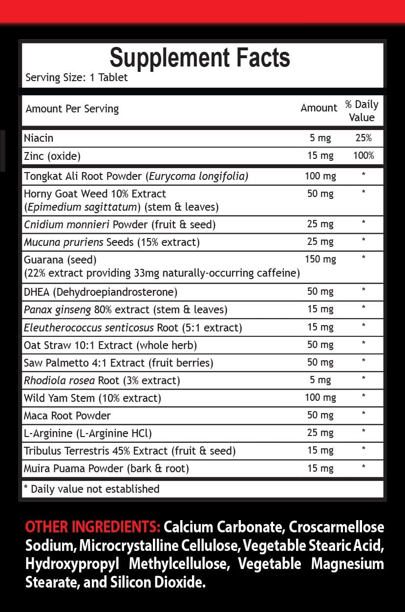 Libido Herbal Supplement - Male Enhancing Pills 760MG - Muira puama Herbal Supplements - 3 Bottle (180 Tablets) : Health & Household