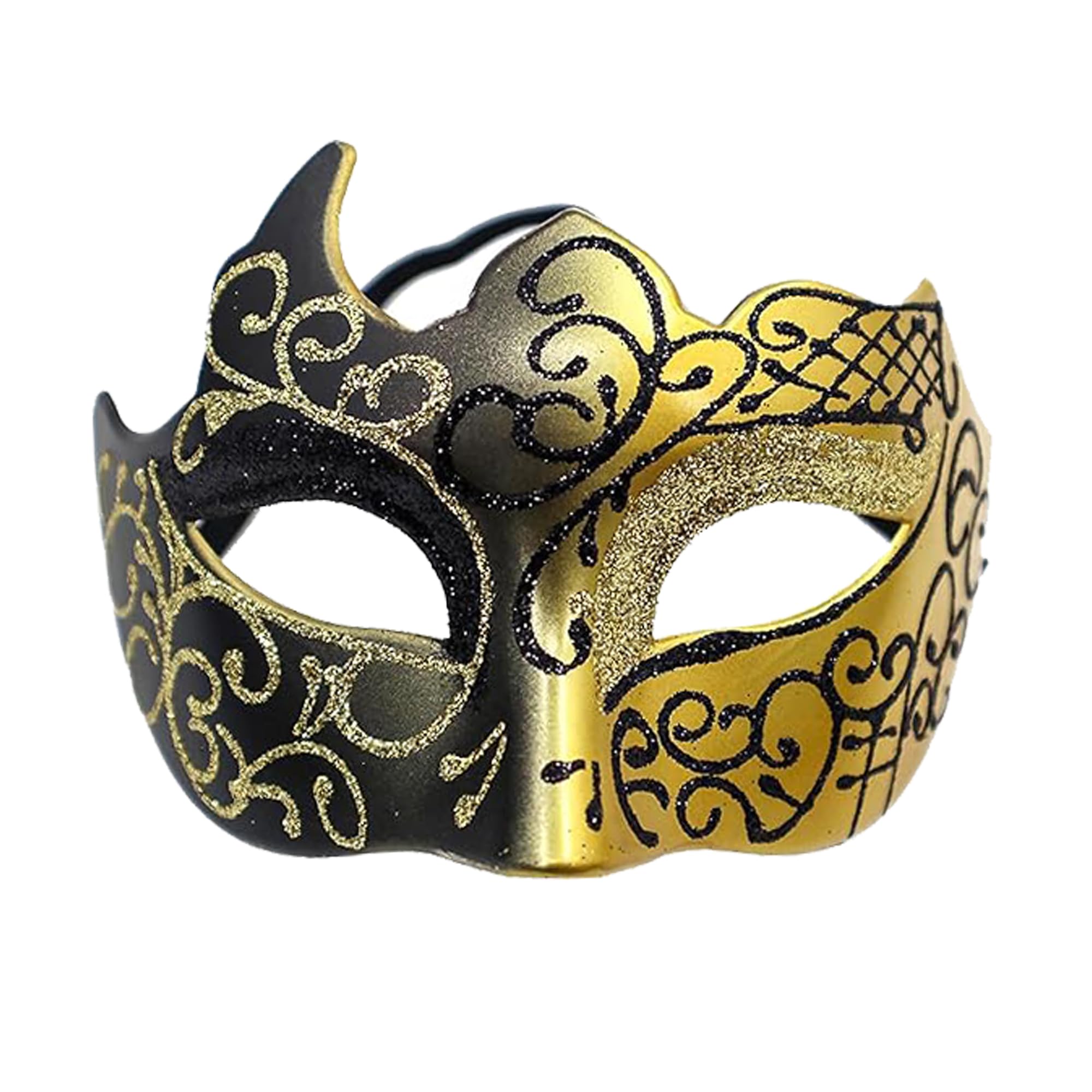 HeHeGe 2026New Masquerade Mask for Men Women, Venetian Mens Masquerade Mask for Halloween Party Mardi Gras Mascarade Ball (Gold)