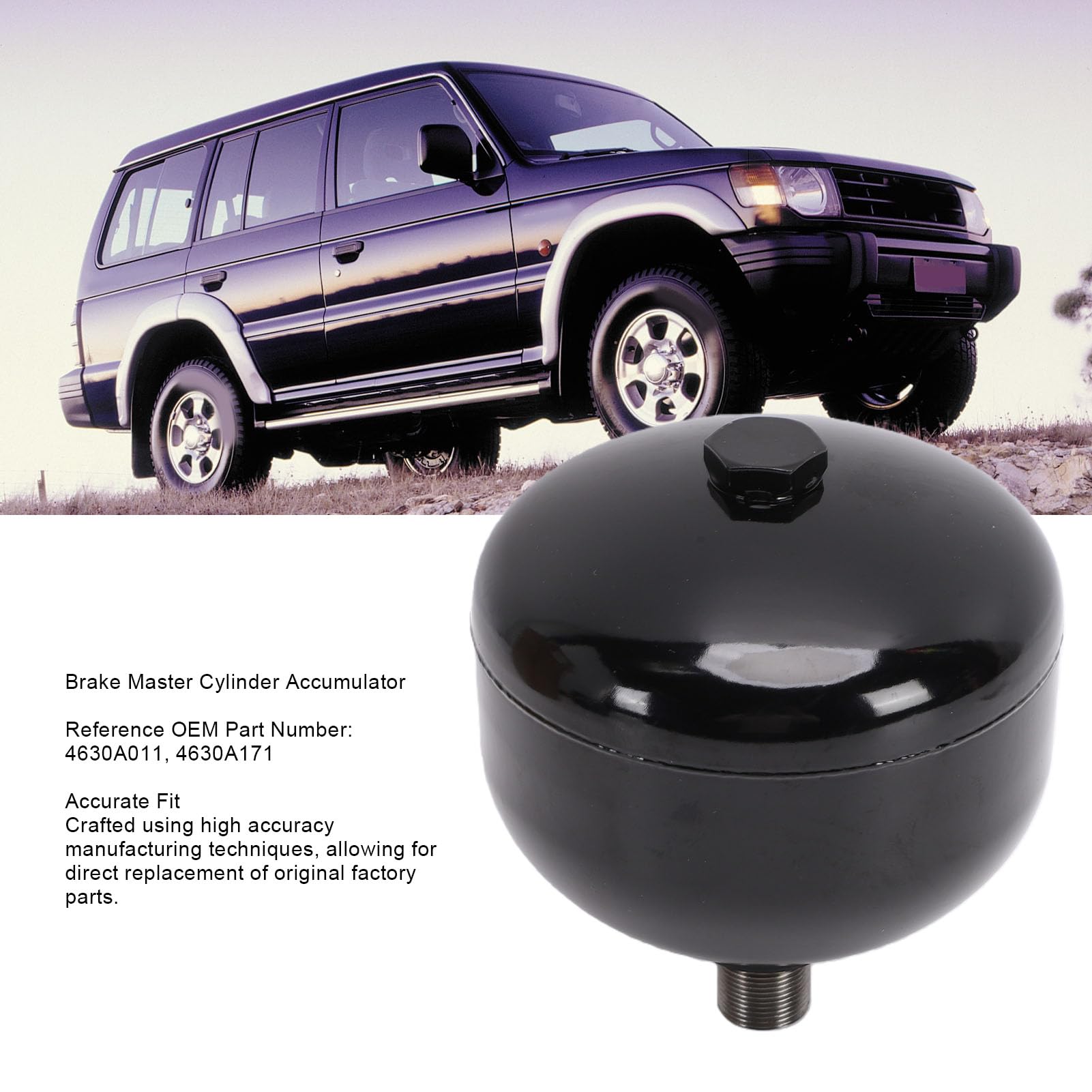 Tbest Akumulator Głównego Cylindra Hamulcowego Hydraulicznego, Wzmacniacz Układu Hamulcowego o Wysokiej Wydajności do Pajero NM Montero 4630A011 4630A171 Metal