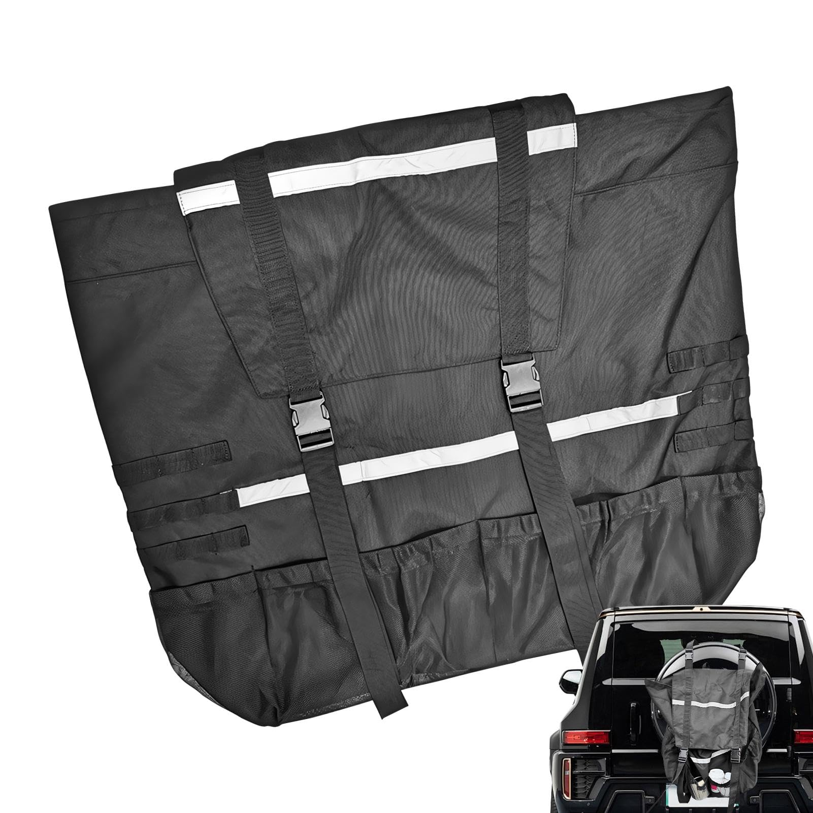 Organizador de herramientas para camping y bolsa de basura para portón trasero de camión