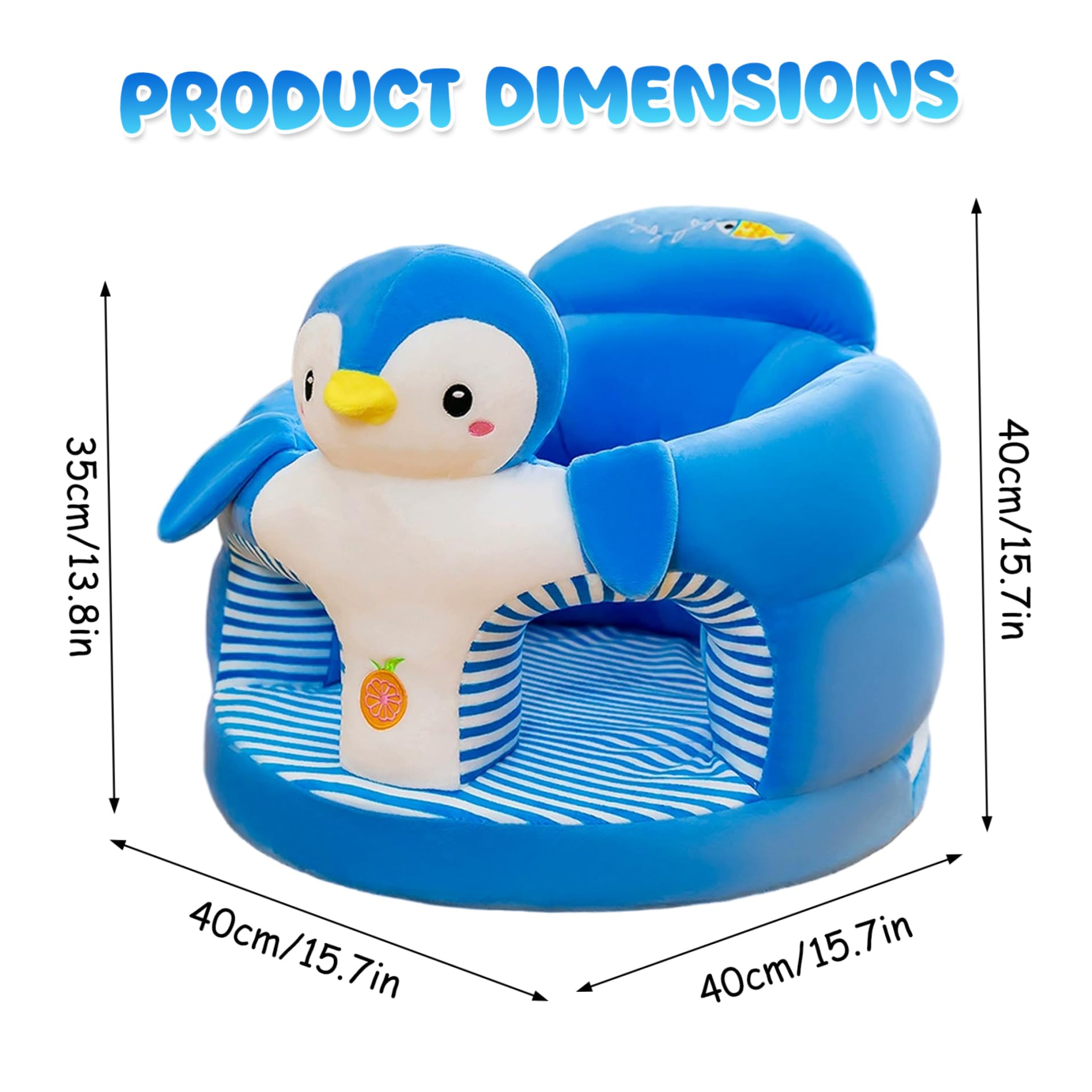Morbido seggiolino Penguin Baby Sit Me Up, sedia di supporto per neonati per bambini da 0 a 36 mesi
