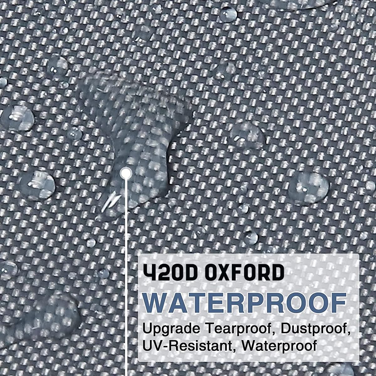 GARPROVM Borsa per cuscini da giardino, Custodia per tappezzeria cuscino sedile, Borsa portaoggetti da 200L per albero di Natale Tessuto Oxford impermeabile antistrappo, 125x32x50 cm