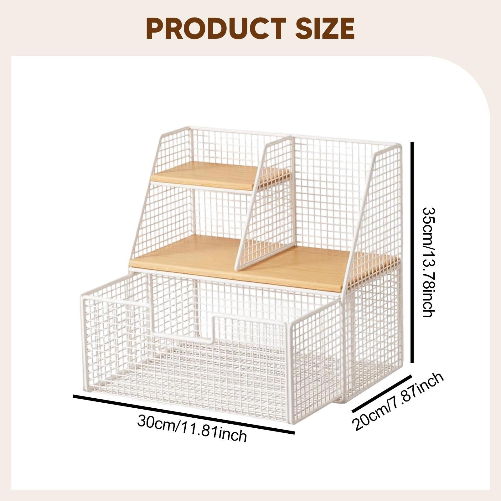 Gralara Organizador de Bolsitas de Té, Soporte para Tazas de Café, Compartimento para Exhibir Bolsitas de Té, Soporte para Guardar Bolsitas de Té en Dormitori, White S, Individual
