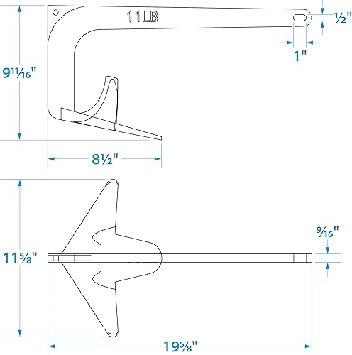 Vista 8 de Seachoice Ancla de garra - Acero galvanizado sumergido en caliente - Para uso en variedad de camas marinas - Varios tamaños