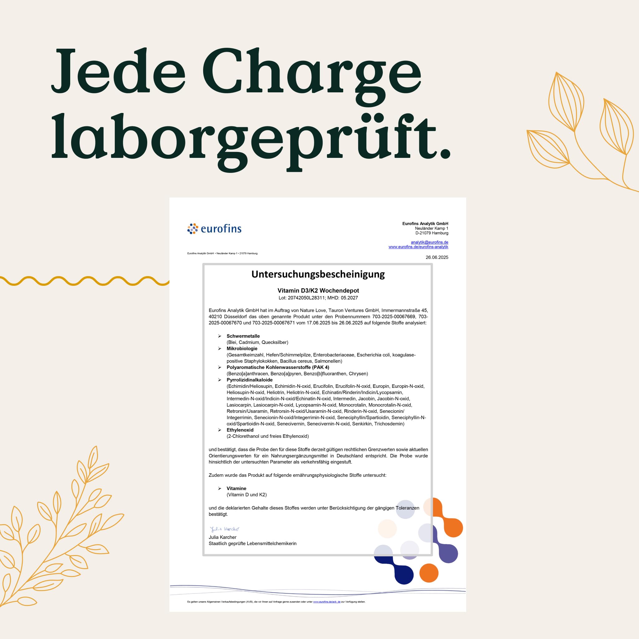 Nature Love Vitamin D3 K2 Wochendepot - 180 vegane Tabletten - 7000IE D3 + 140µg K2 pro Tablette mit >99,7% all-trans - Hochdosiert & vegan - Laborgeprüft, in Deutschland produziert