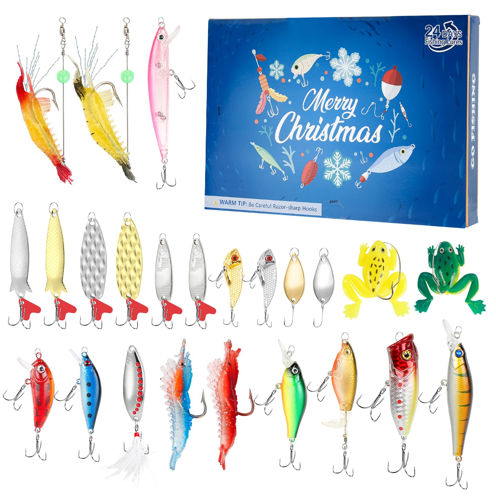 Calendrier De L’Avent Pêche 2025 – 24 Surprises D’accessoires Pour Adulte, Ado, Papa, Grand-père, Mari, Cadeau De Noël Original