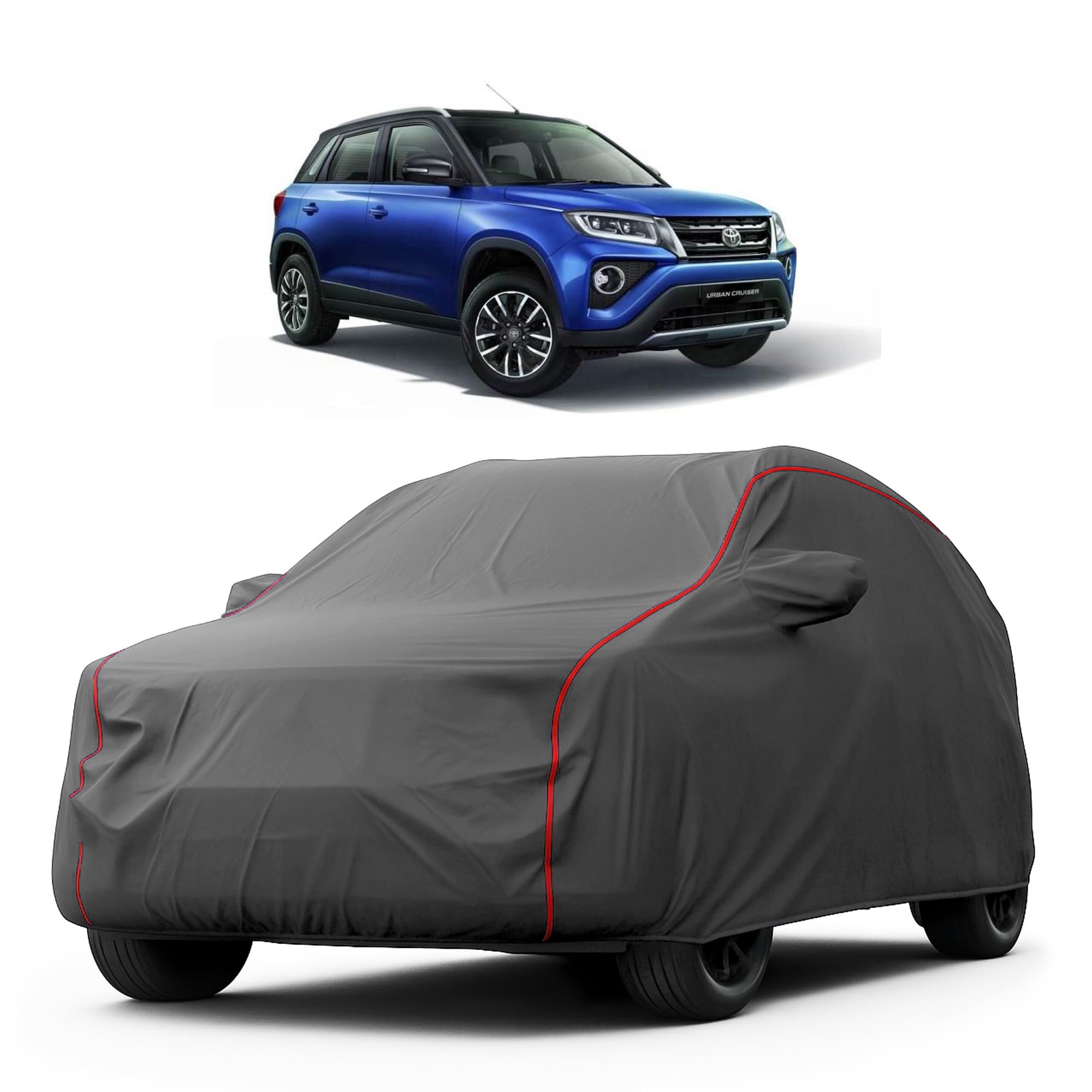 Heavy-Duty Car Cover for Compatible with Toyota Urban Cruiser (2020 to 2025 All Models) Deluxe Car Protection Cover – Waterproof & UV-Resistant All-Season Exterior Protection