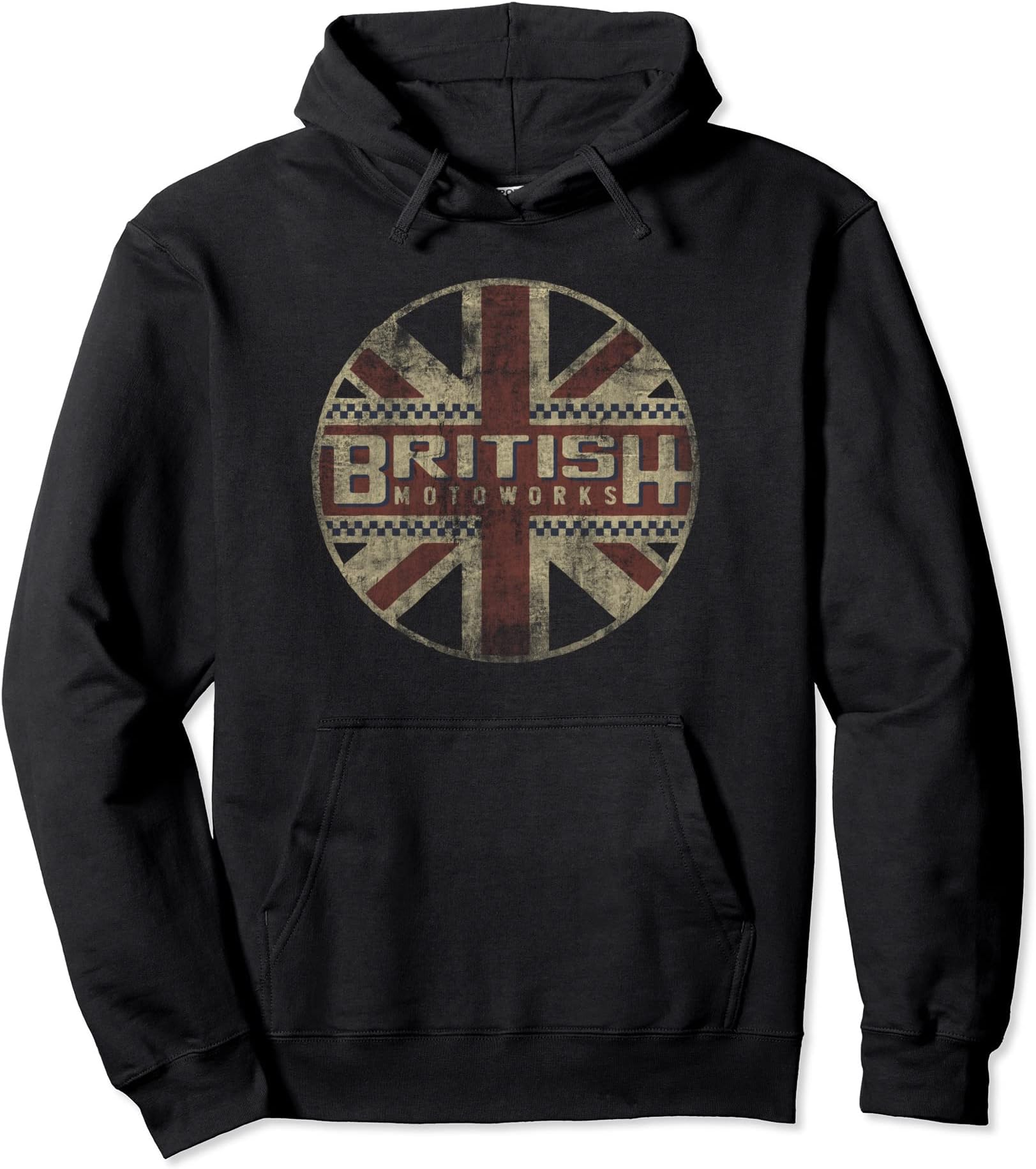 Trendy British Motoworks Union Jack Pullover Hoodie