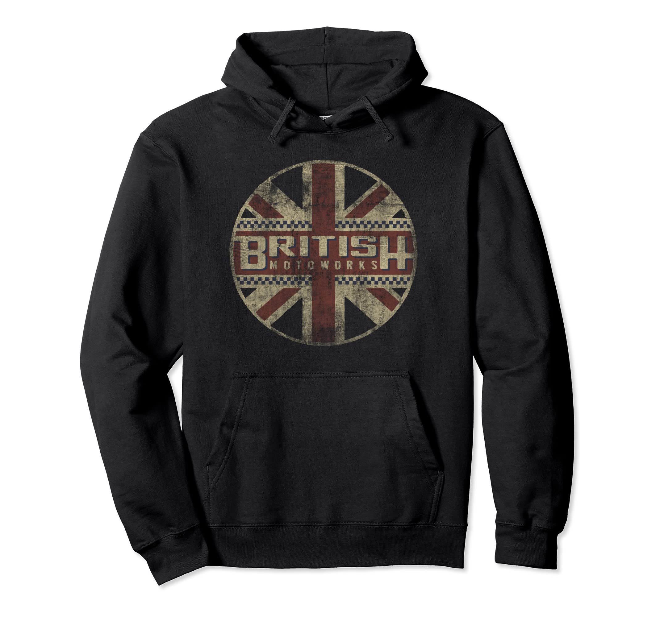 Trendy British Motoworks Union Jack Pullover Hoodie