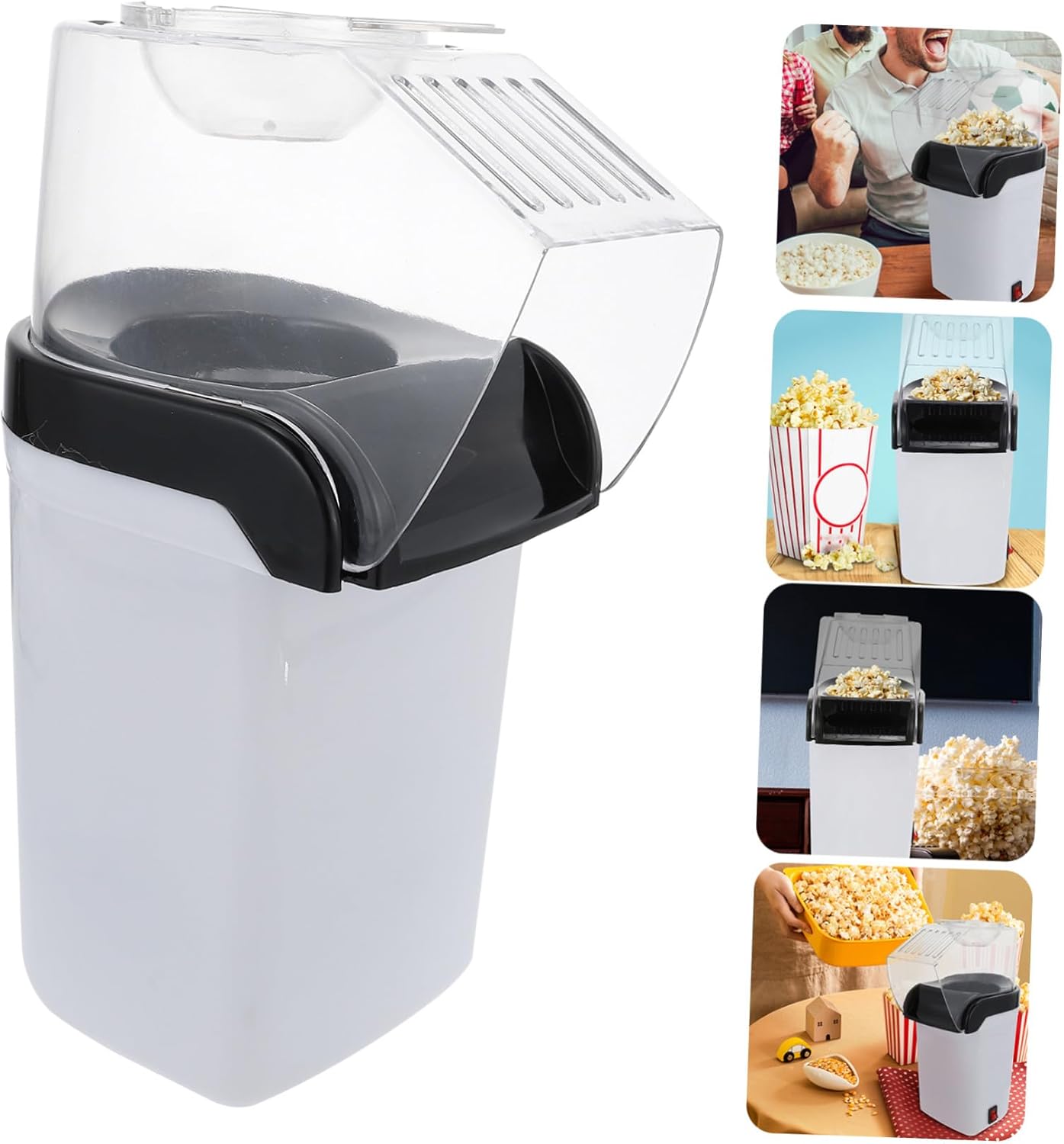Small Popcorn Machine for Home Use Electric Hot Maker Heat Resistant Compact Popcorn Popper Crispy Corn Kernel Popping Family Gathering Snack Appliance