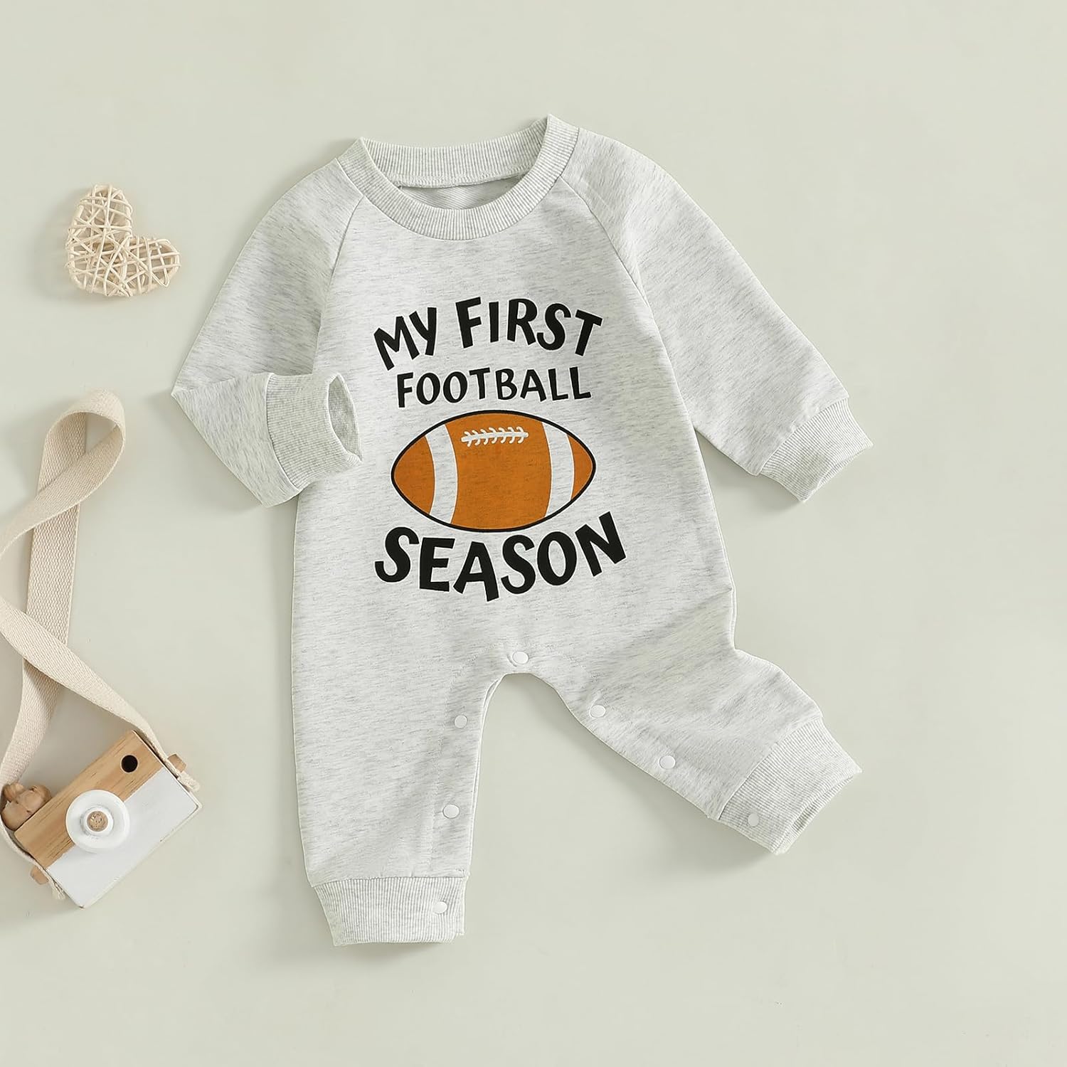 BemeyourBBs Newborn Baby Boy Fall Winter Clothes Long Sleeve Romper Jumpsuit Cute Infant One Piece Outfit - Image 2